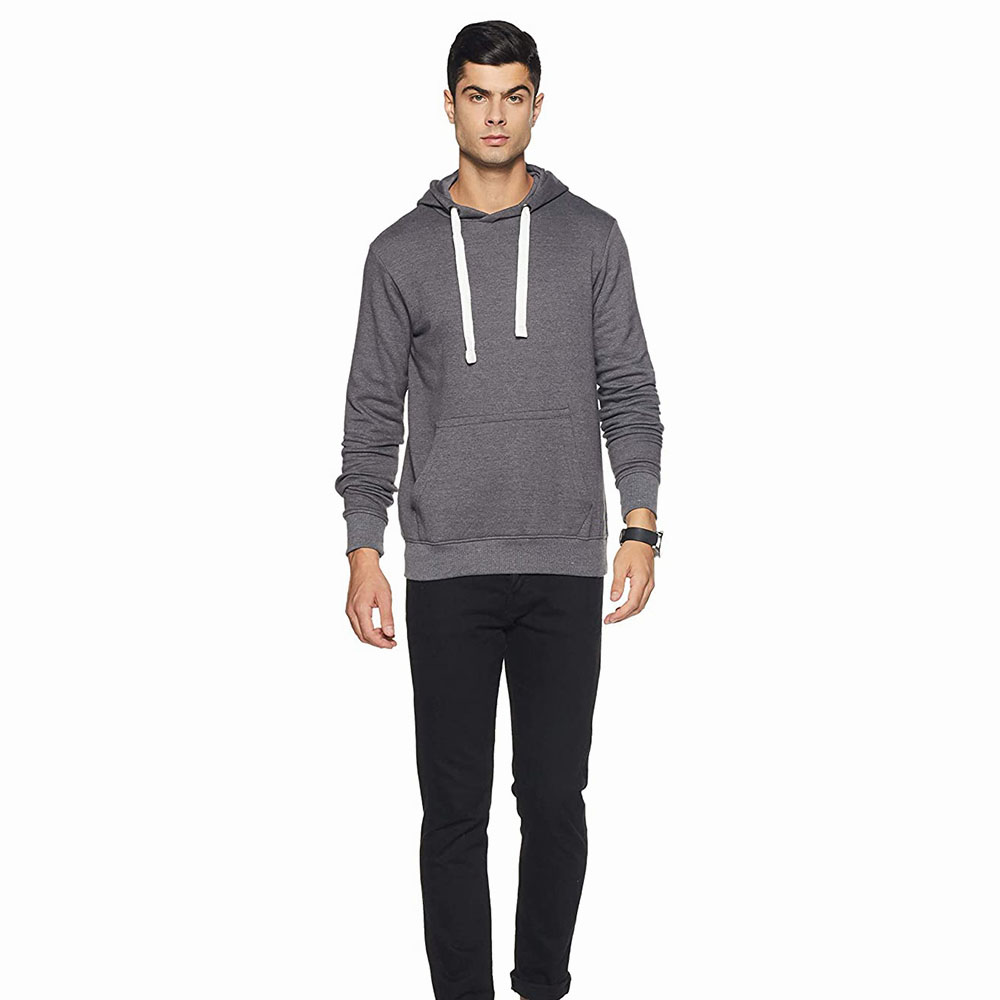 New Arrival Custom Wholesale Blank 300 Gsm Heavyweight 100% Cotton Fleece Pullover Men Hoodie In Bulk